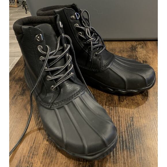 SPERRY AVENUE DUCK BOOT MENS SIZE 8M BLACK NEW - Picture 1 of 7